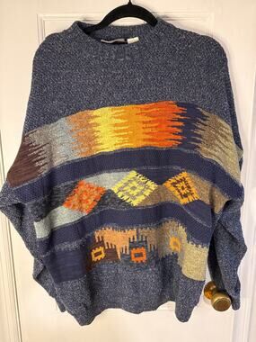 Vintage DIstressed FIume Coogie Style Sweater - Size Large